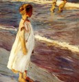 Joaquin Sorolla fille à la plage Impressionnisme enfant
